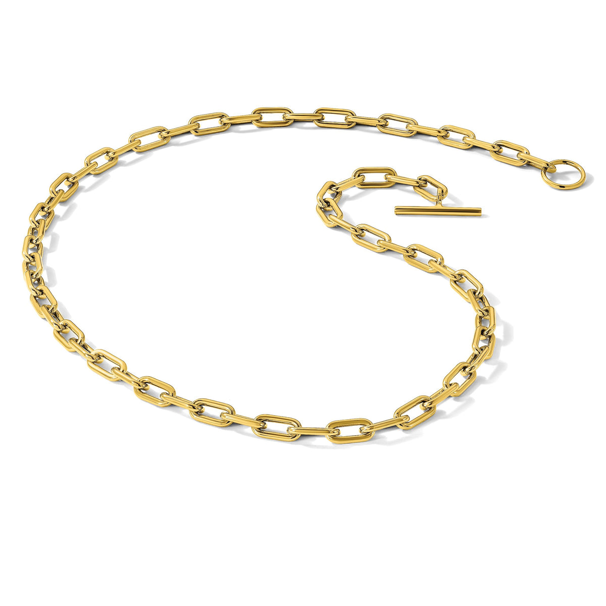 14K Polished Fancy Toggle Link Necklace-SF2970-18