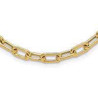14K Polished Fancy Toggle Link Necklace-SF2970-18