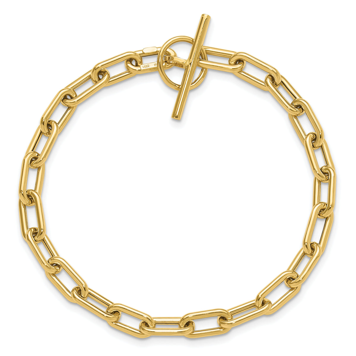 14K Polished Fancy Toggle Link Bracelet-SF2970-7.5