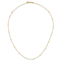 14K Polished Cube Stations w/ 2in ext. Necklace-SF2975-16