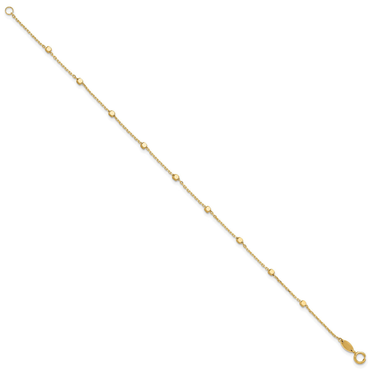 14K Polished Cube Stations Bracelet-SF2975-7.75