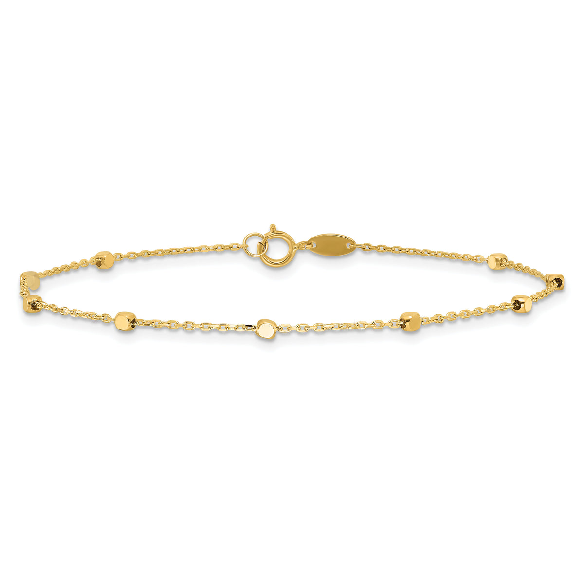14K Polished Cube Stations Bracelet-SF2975-7.75
