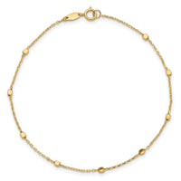 14K Polished Cube Stations Bracelet-SF2975-7.75