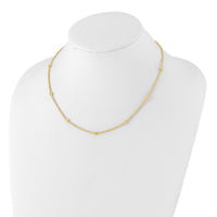 14k D/C Beaded Rope Chain Necklace-SF2976-18