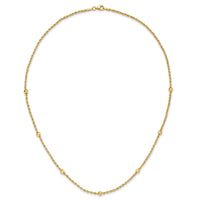 14k D/C Beaded Rope Chain Necklace-SF2976-18