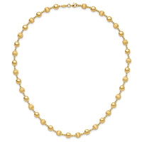 14K Polished and Satin Puffed Circles Necklace-SF2978-17.75