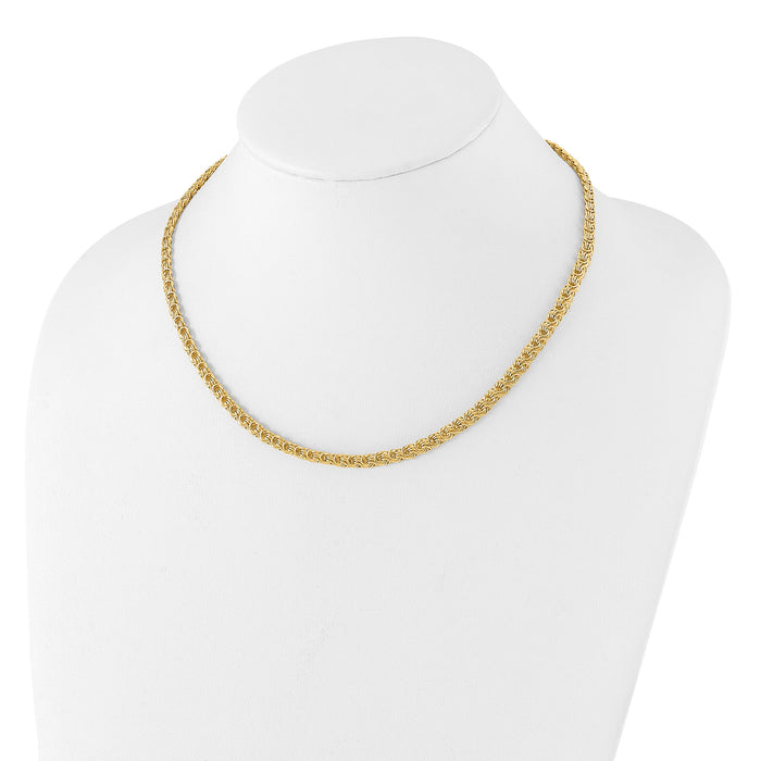 14K Polished Fancy Triple Link Necklace-SF2994-18