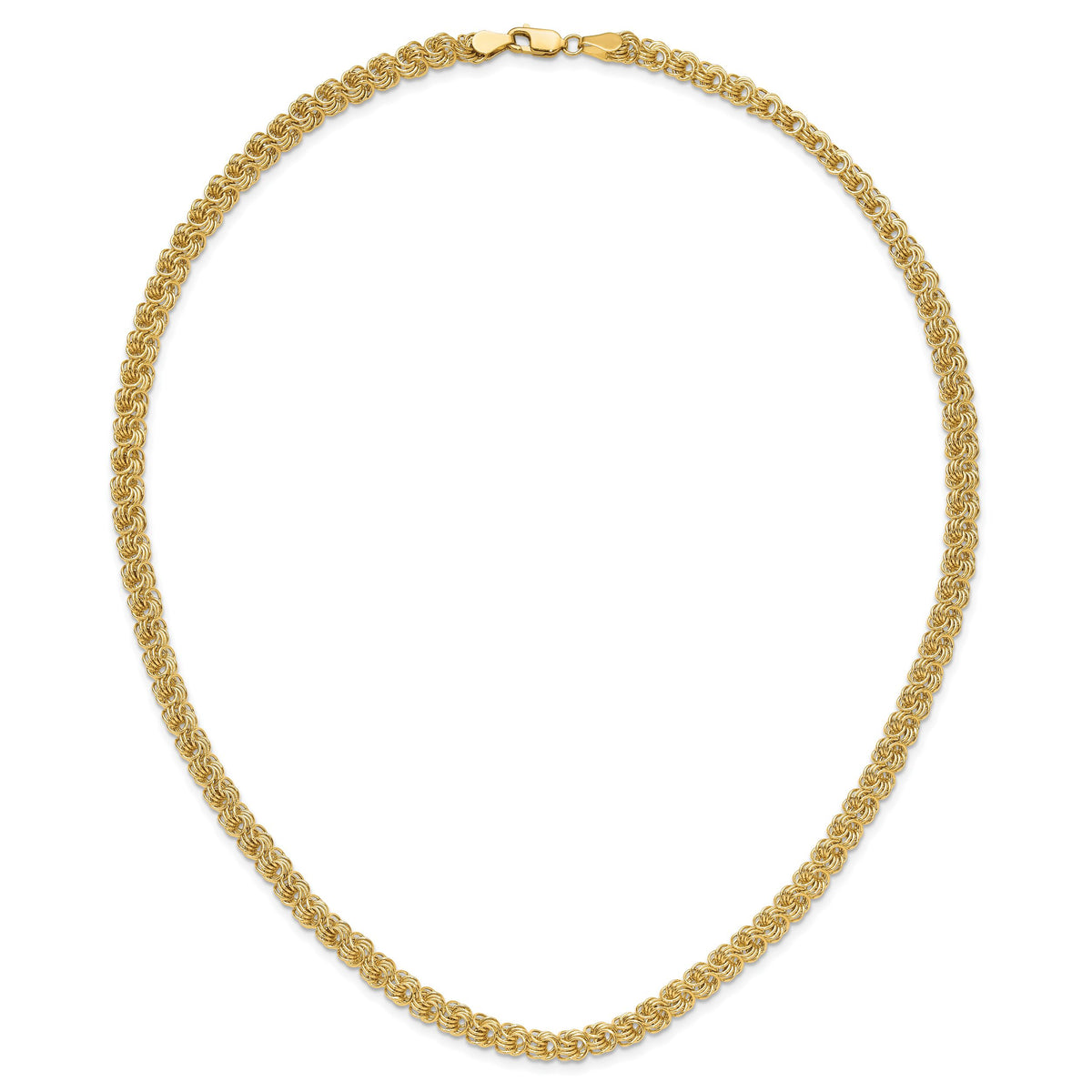14K Polished Fancy Triple Link Necklace-SF2994-18