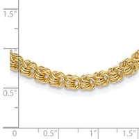 14K Polished Fancy Triple Link Necklace-SF2994-18