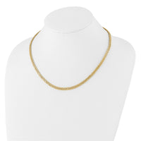 14K Polished Fancy D/C Link Necklace-SF2997-18