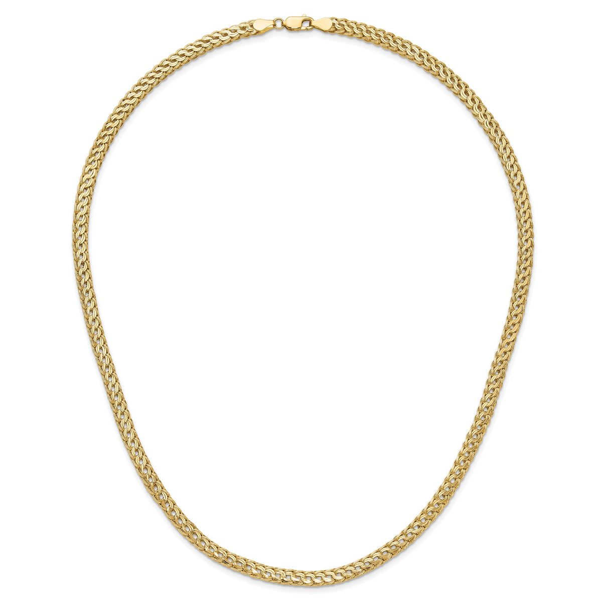 14K Polished Fancy D/C Link Necklace-SF2997-18