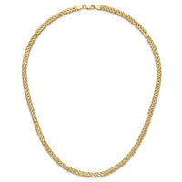 14K Polished Fancy D/C Link Necklace-SF2997-18