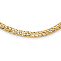 14K Polished Fancy D/C Link Necklace-SF2997-18