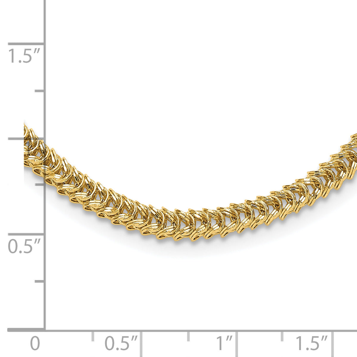 14K Polished Fancy Link Necklace-SF2999-18