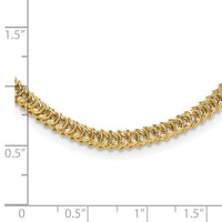 14K Polished Fancy Link Necklace-SF2999-18