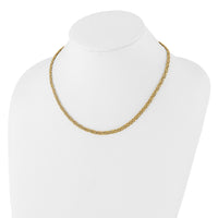 14K Polished Fancy Byzantine Link Necklace-SF3000-18