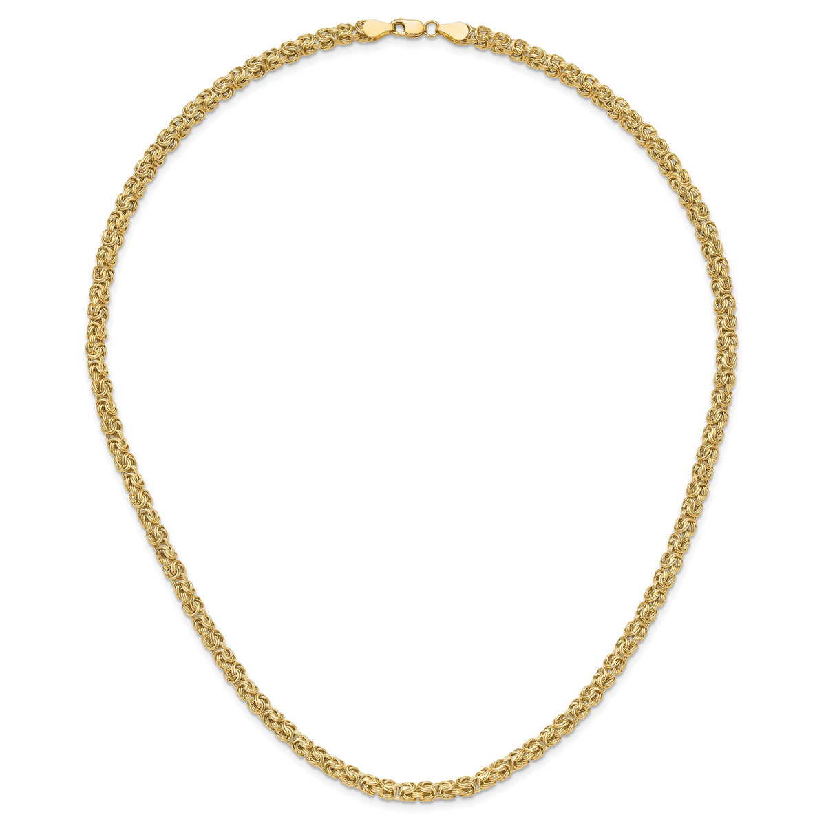 14K Polished Fancy Byzantine Link Necklace-SF3000-18