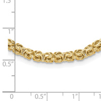 14K Polished Fancy Byzantine Link Necklace-SF3000-18