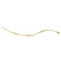 14K D/C Paperclip Link 7.25in Bracelet-SF3017-7.25