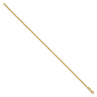 14K Polished and Diamond-cut Beaded Bracelet-SF3023-7.5