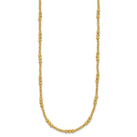 14K Diamond-cut Beaded 18in Necklace-SF3026-18