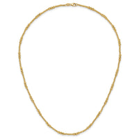 14K Diamond-cut Beaded 18in Necklace-SF3026-18