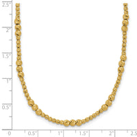 14K Diamond-cut Beaded 18in Necklace-SF3026-18