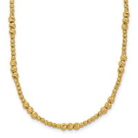 14K Diamond-cut Beaded 18in Necklace-SF3026-18