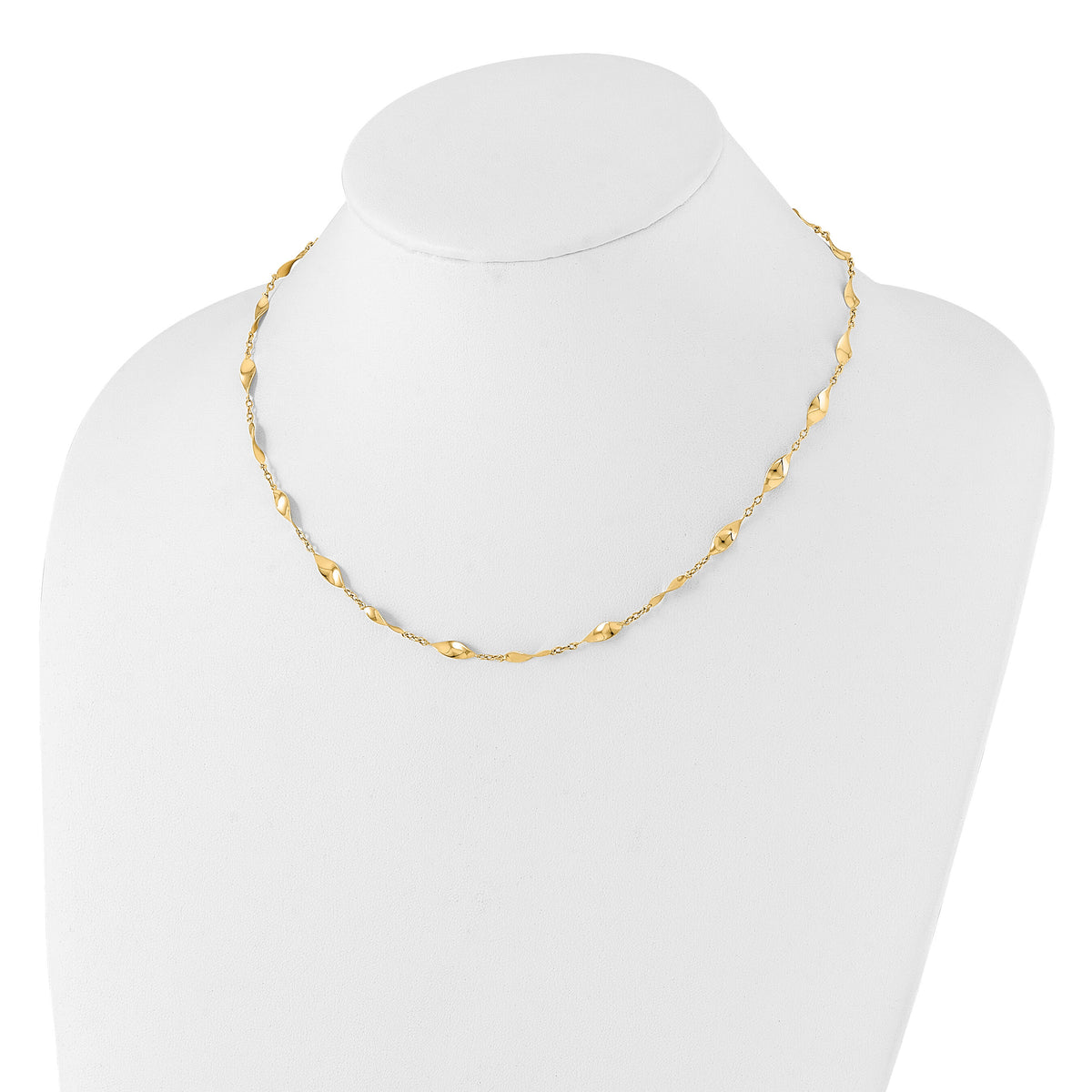 14K Polished Fancy Necklace-SF3032-18