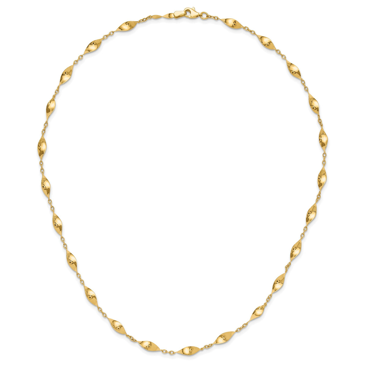 14K Polished Fancy Necklace-SF3032-18
