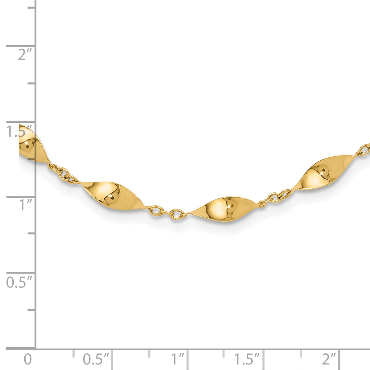 14K Polished Fancy Necklace-SF3032-18