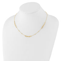 14K Polished and Diamond-cut Fancy Necklace-SF3033-18