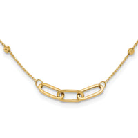 14K Polished and Diamond-cut Fancy Necklace-SF3033-18