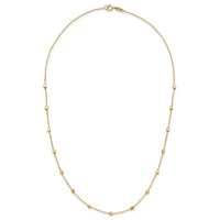 14K Polished Cube Stations Necklace-SF3037-17