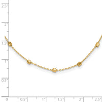 14K Polished Cube Stations Necklace-SF3037-17