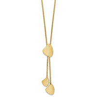 14k Fancy Drop Dangle 17in w/2in Ext. Necklace-SF3042-17