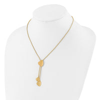 14k Fancy Drop Dangle 17in w/2in Ext. Necklace-SF3042-17