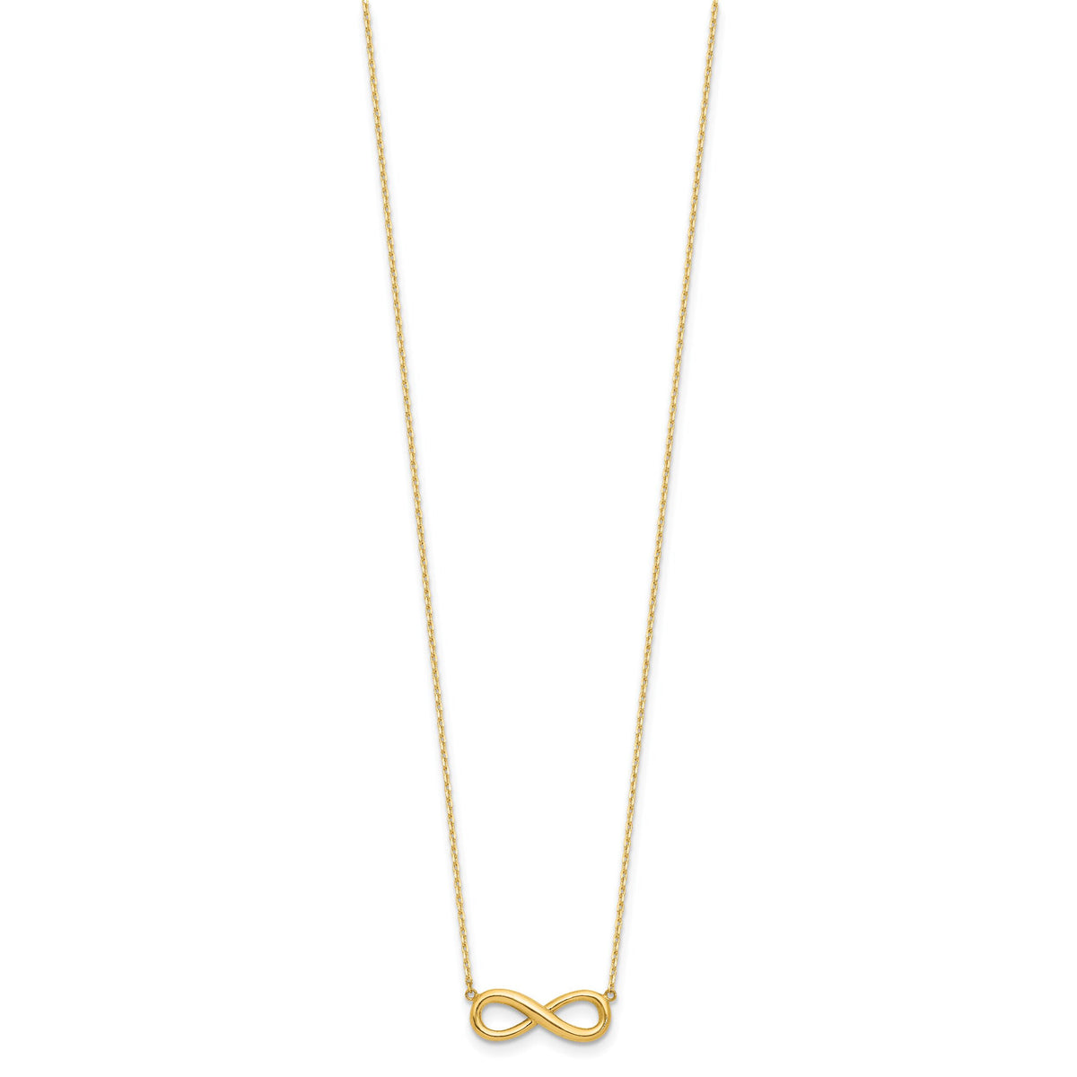 14k Polished Infinity 16.5in with 1in ext Necklace-SF3049-16.5