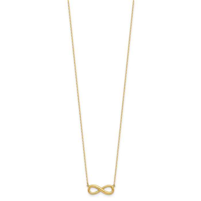 14k Polished Infinity 16.5in with 1in ext Necklace-SF3049-16.5