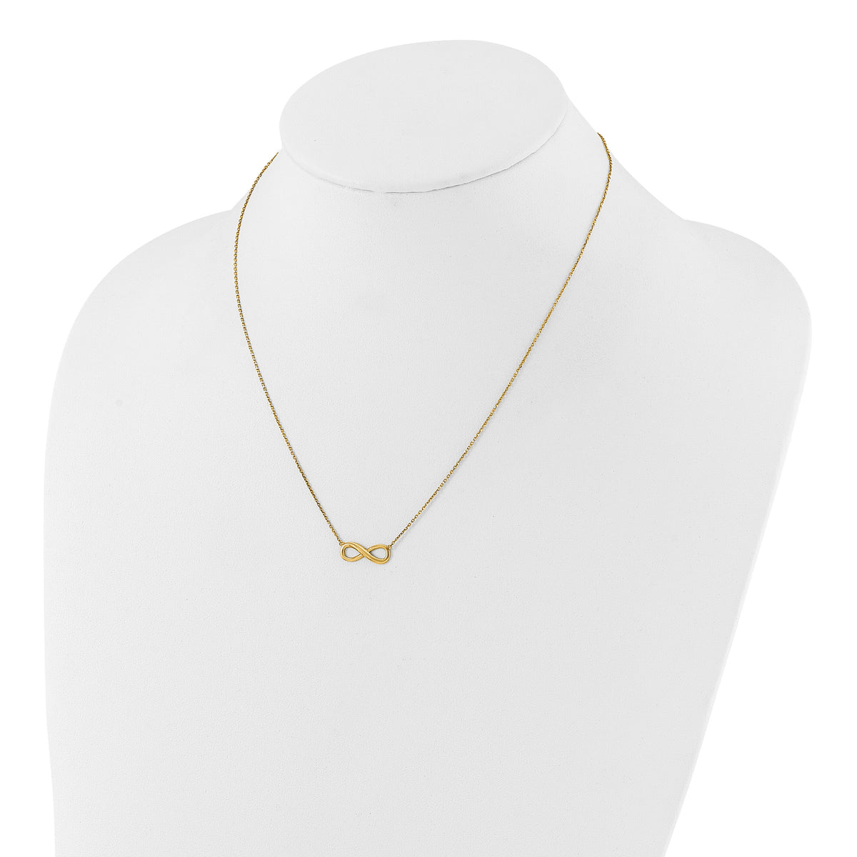 14k Polished Infinity 16.5in with 1in ext Necklace-SF3049-16.5
