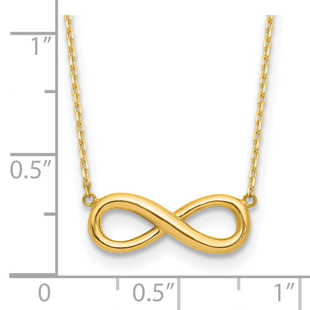 14k Polished Infinity 16.5in with 1in ext Necklace-SF3049-16.5