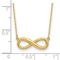 14k Polished Infinity 16.5in with 1in ext Necklace-SF3049-16.5