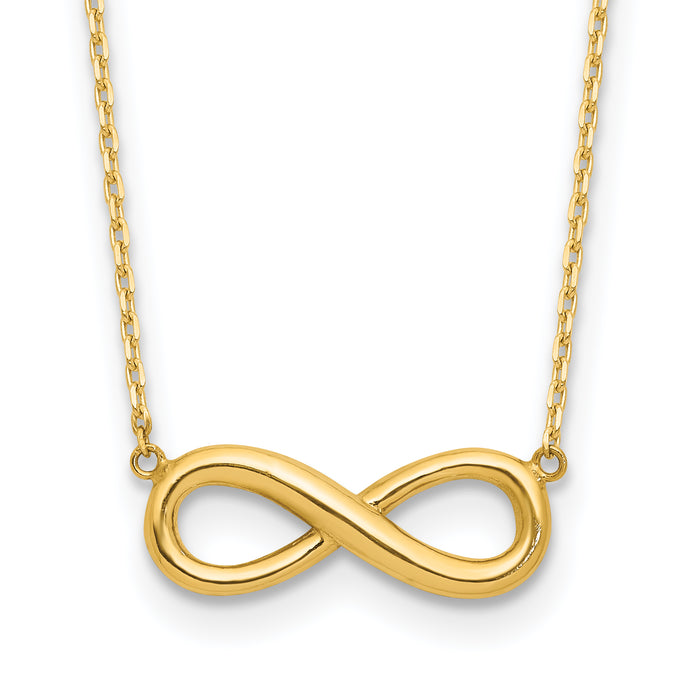 14k Polished Infinity 16.5in with 1in ext Necklace-SF3049-16.5