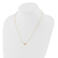 14k Polished Heart with Arrow 18in with 2in ext. Necklace-SF3050-18
