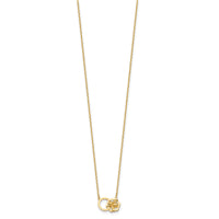14K Polished Bee Necklace-SF3051-17.5