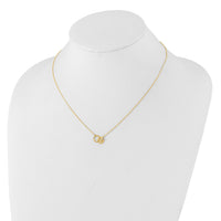 14K Polished Bee Necklace-SF3051-17.5