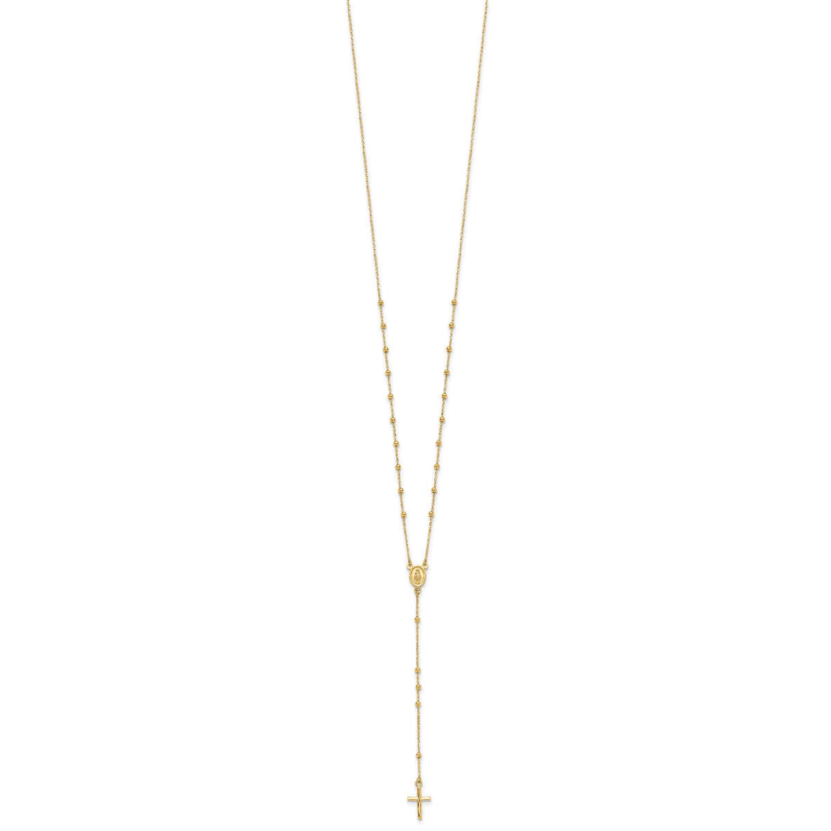 14K Polished Rosary-SF3059-24.5