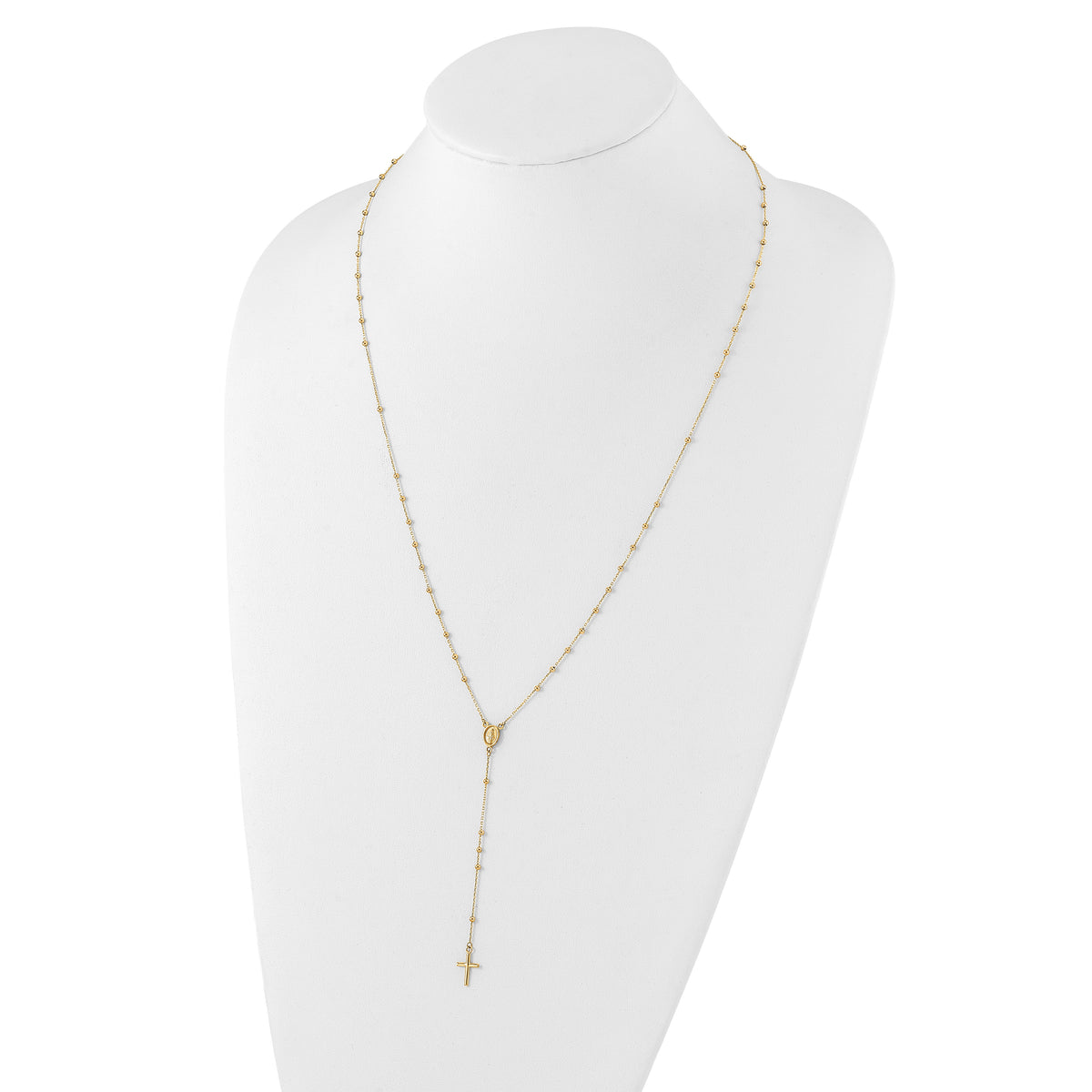 14K Polished Rosary-SF3059-24.5