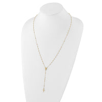 14K Polished Rosary-SF3059-24.5