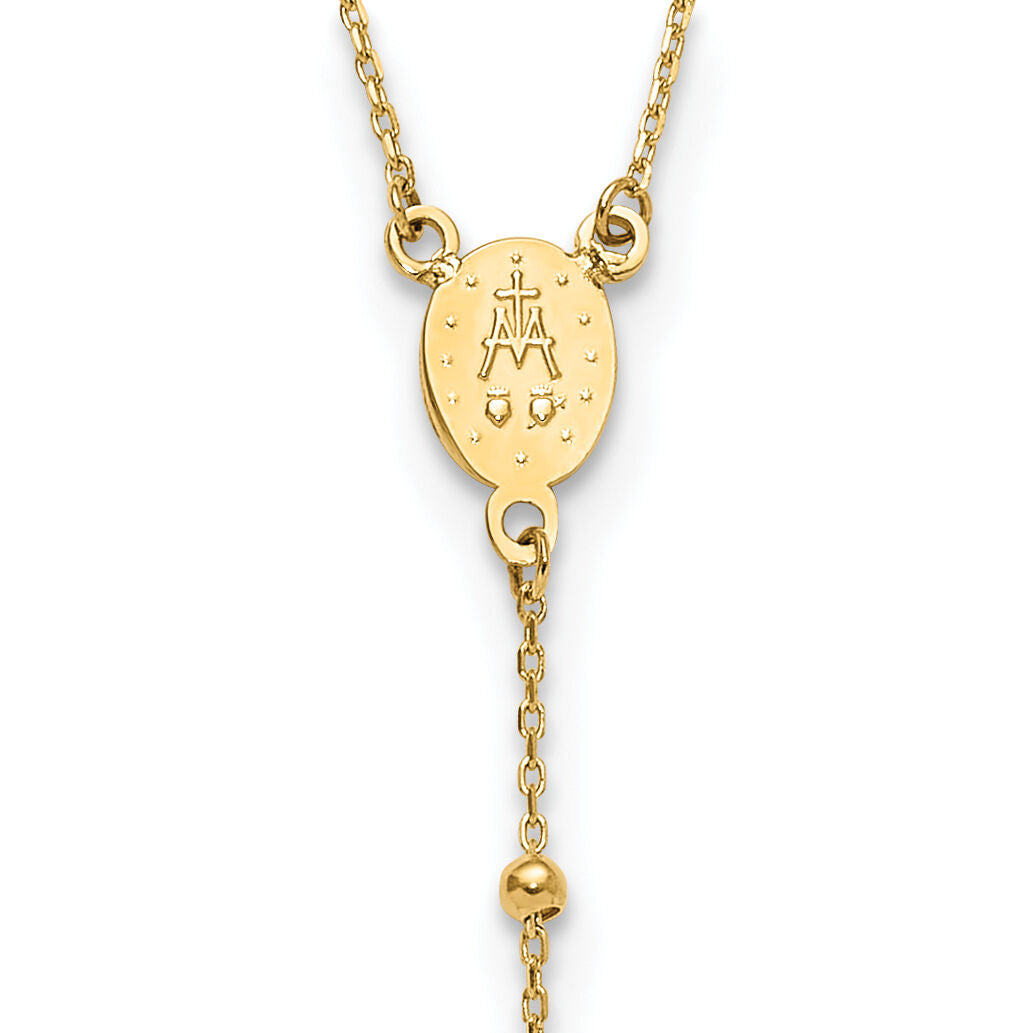 14K Polished Rosary-SF3059-24.5